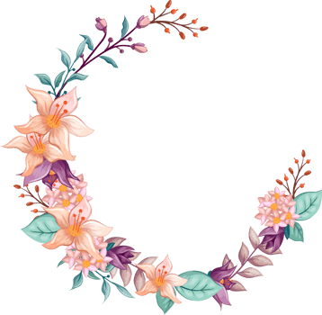 Orange Flower Arrangement with watercolor style png