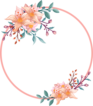 Orange Flower Arrangement with watercolor style png