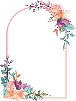 Orange Flower Arrangement with watercolor style png