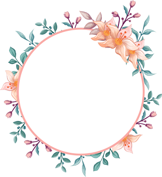 Orange Flower Arrangement with watercolor style png