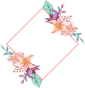 Orange Flower Arrangement with watercolor style png