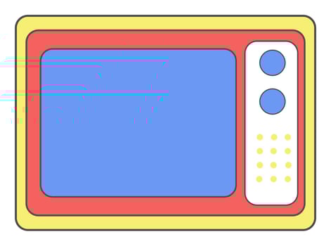Retro TV Sticker Vector Illustration