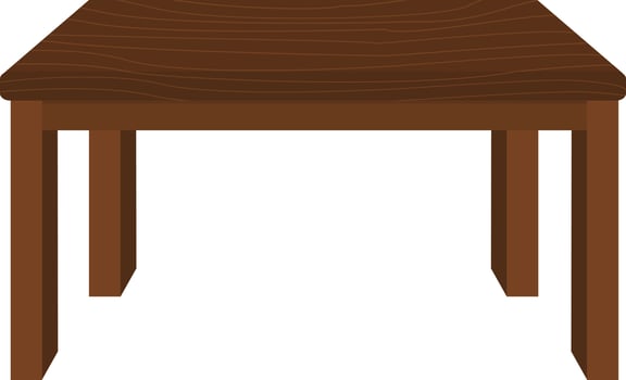Free vector wood table top on isolated background Tables furniture of wood, interior wooden desks