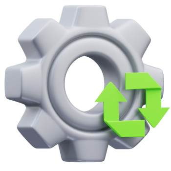 3d render illustration of reusable project management icon png