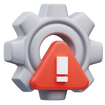3d render illustration of risk management icon, project management, warning, hazard png