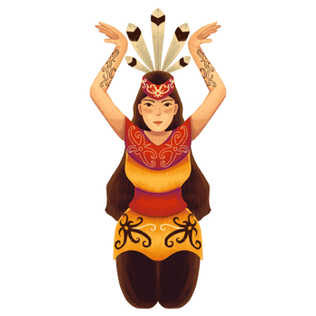 Ethnic dance of the Dayak tribe of Kalimantan Island png