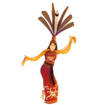 Ethnic dance of the Dayak tribe of Kalimantan Island png