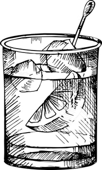 sketch of alcoholic cocktails. Vintage chalk drawing cocktail menu design. Corporate identity vector
