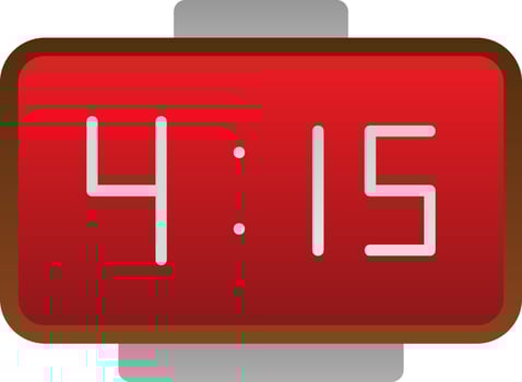 Digital Clock Vector Icon Design