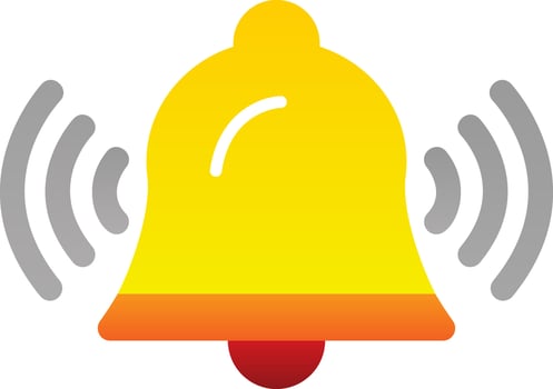 Ring Bell Vector Icon Design