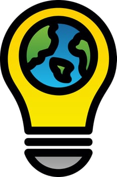 Earth Hour Vector Icon Design