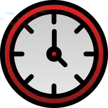 Wall Clock Vector Icon Design