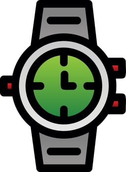Wristwatch Vector Icon Design
