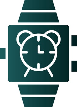 Smartwatch Alarm Vector Icon Design