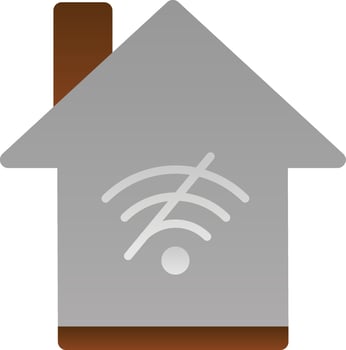 NO Wifi Home Vector Icon Design