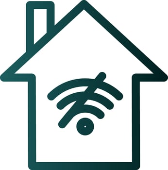 NO Wifi Home Vector Icon Design