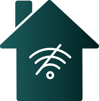 NO Wifi Home Vector Icon Design