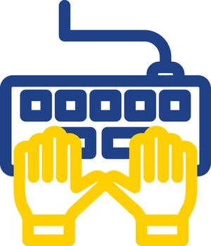 Typing on Keyboard Vector Icon Design
