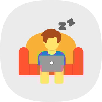 Lazy Work Vector Icon Design