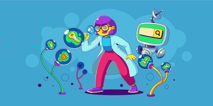 Keyword research, Seo analysis, keywording tools vector