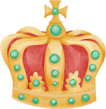 watercolor crown cute png