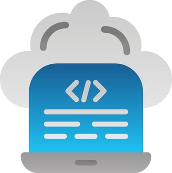 Cloud Coding Vector Icon Design