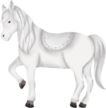 watercolor white horse png