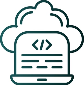 Cloud Coding Vector Icon Design
