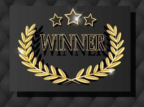 Winner banner. Vector illustration