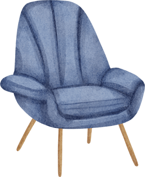 watercolor couch clip art png