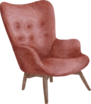 watercolor sofa couch png