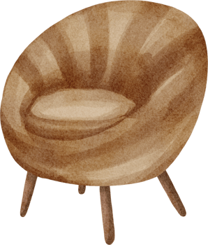 watercolor couch clip art png