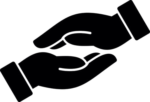 Helping Hand Vector Icon Design