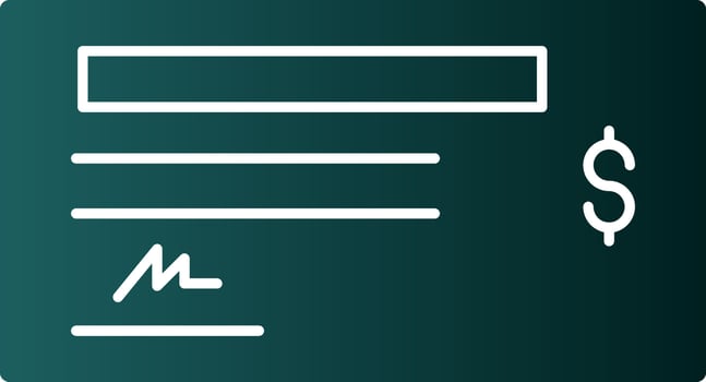 Cheque Vector Icon Design