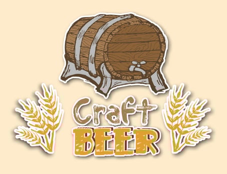 Craft beer sticker vector