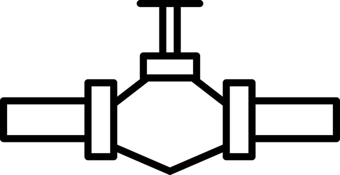 Valve Line Icon vector