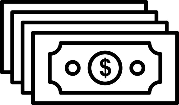 Money Line icon vector