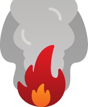 Fire Pollution Vector Icon Design