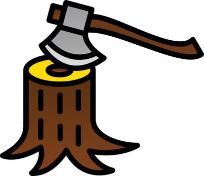 Deforestation Vector Icon Design