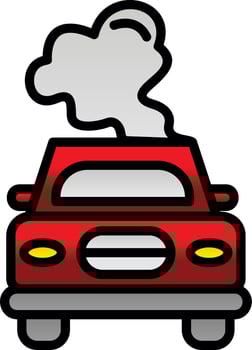 Car Pollution Vector Icon Design
