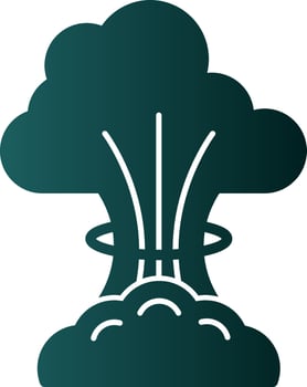 Nuclear Explosion Vector Icon Design