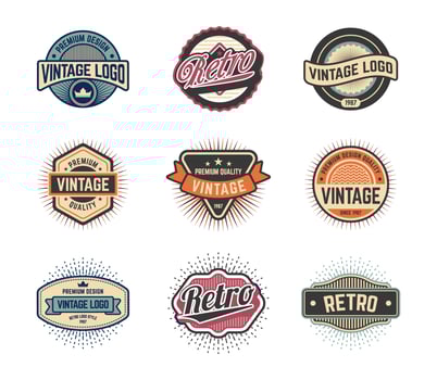 Vintage Badge Logo Set vector