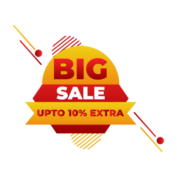 Big Sale Up To 10 Percent Discount tag free  png