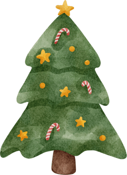 watercolor christmas tree png