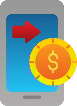 Money Transfer Vector Icon Design
