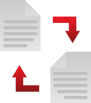 Documents Exchange Vector Icon Design