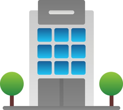 Office Building Vector Icon Design