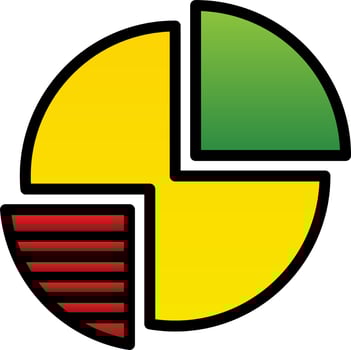 Pie Chart Vector Icon Design