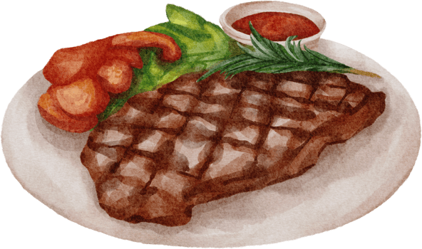 watercolor steak clip art png