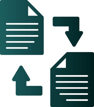 Documents Exchange Vector Icon Design